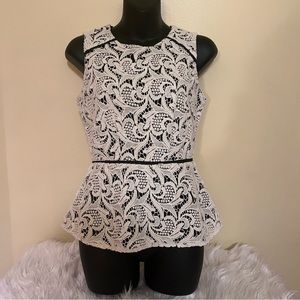 Lace Peplum Anthropologie Maeve Zip Back Shirt